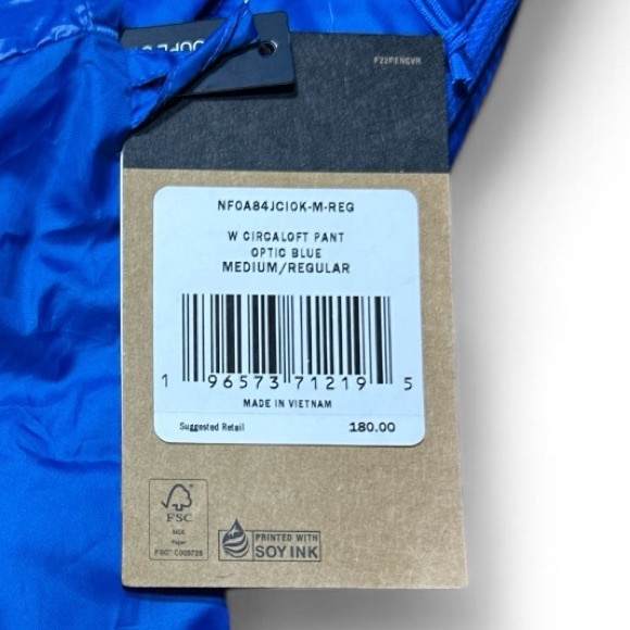 New The North Face OPTIC BLUE W CIRCALOFT PANT - FOR WOMEN Water Repellent - Picture 7 of 7